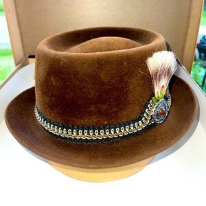 Vintage Dunlap “Envoy” Genuine Velour Fedora Men’s Size 6 7/8 Supreme Imperial Q